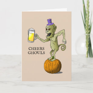 Carte Acclamations pour les goules d'Halloween