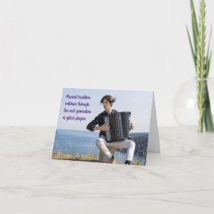 Carte Accordéon Accordioniste Musicien traditionnel