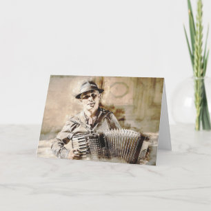 Carte Accordioniste Accordioniste Du Joueur Se Bien Bien
