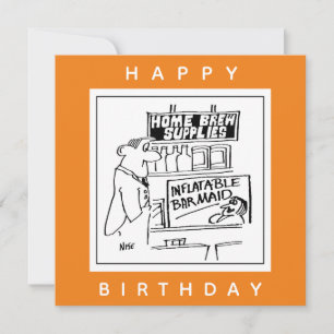 Carte Accueil Brûler un dessin de Barmaid gonflable