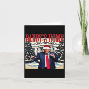 Carte Accueil de papa Edition Noël Maison Blanche Trump 