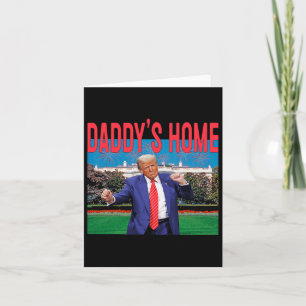 Carte Accueil de papa Trump Pink Trump 2024 Prenez l'Amé