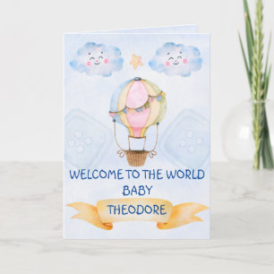 Carte Accueil personnalisé dans le monde, Nouveau bébé