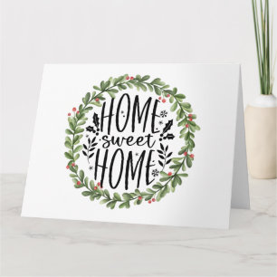 Carte Accueil Sweet Home Watercolor Wreath