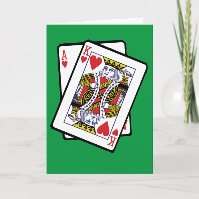 Carte Ace & King of Hearts 21e anniversaire (Devant)