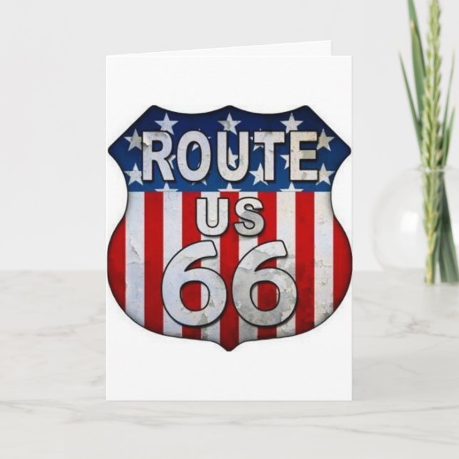 CARTE ACHETEZ VOS COUPS D'ANNIVERSAIRE SUR ***ROUTE 66** (Devant)