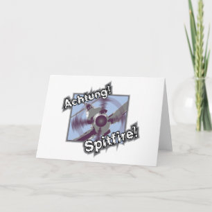 Carte Achtung Spitfire Greetings Card