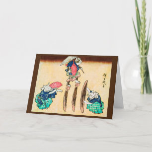 Carte Acrobat Cat, Hiroshige, Ukiyo-e
