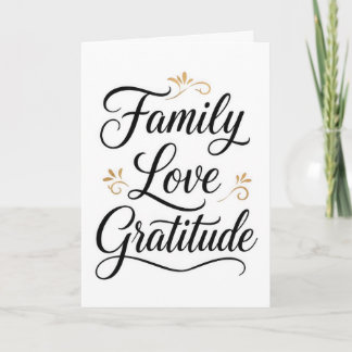 Carte Action de grâce Familiale Gratitude
