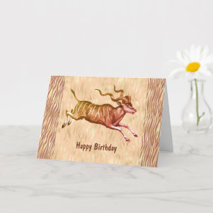 Carte Addax - Antelope Anniversaire à Wild Crazy Ami