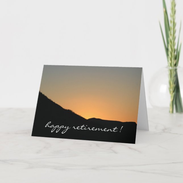 Carte adieu au coucher du soleil (Devant)