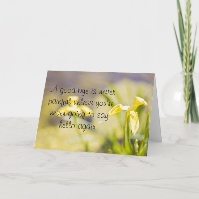 Carte Adieu daffodique greetingcard (Devant)