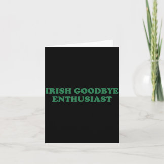 Carte Adieu irlandais rétro enthousiaste drôle st patric