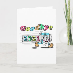 Carte Adieu rouleau papier Toilet 2021