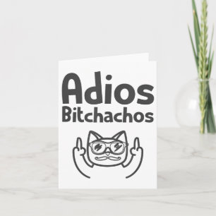 Carte Adios Cat Achos Swea Cinco De Mayo Doigt Moyen _