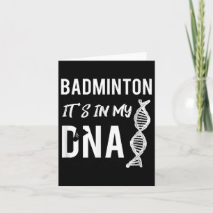 Carte ADN de badminton pour le joueur de badminton 