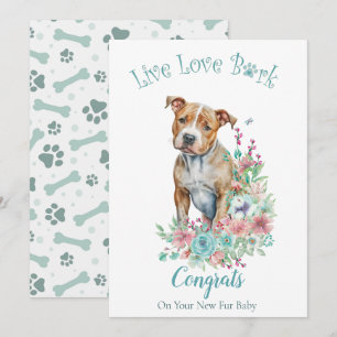 Carte Adoption de chien Terrier de Staffordshire, jour d