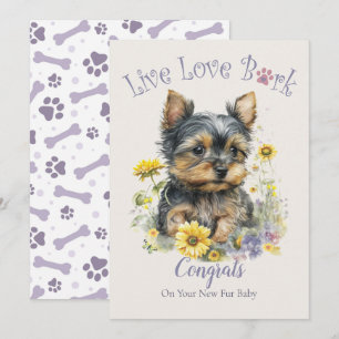 Carte Adoption de chien Yorkie, Jour de Gotcha