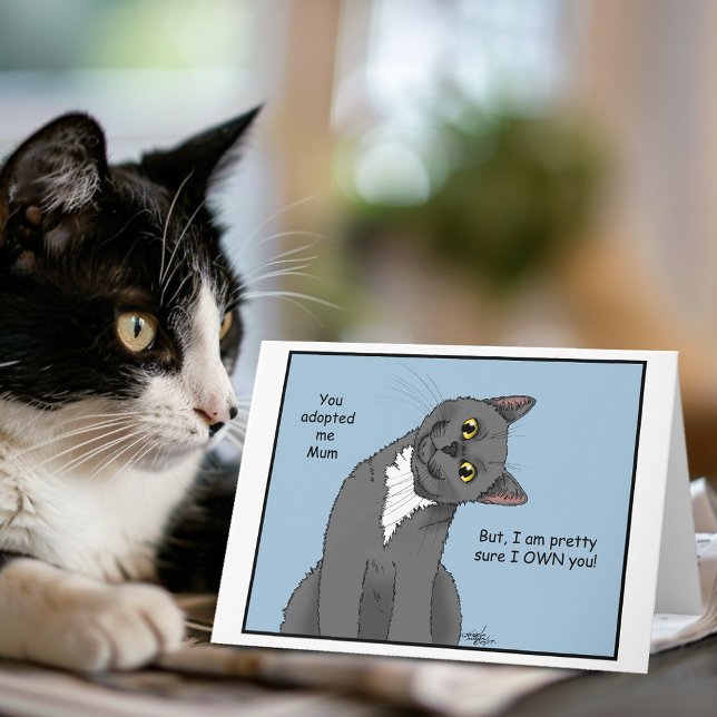 Carte Adoption de maman de chat (Créateur téléchargé)