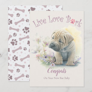 Carte Adoption de Shar-pei, jour de Gotcha