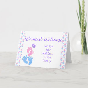 Carte Adoption Nouveau Ajout Bébé mignon, Pieds enfant