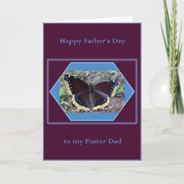 Carte adoptive de papillon de papa de fête des (Devant)