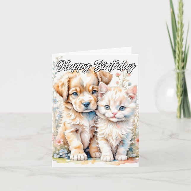 Carte Adorable Amis Amoureux Pour Toujours | Joyeux anni (Devant)