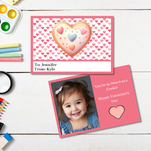 Carte Adorable Coeurs Roses Photo Mini École Valentine