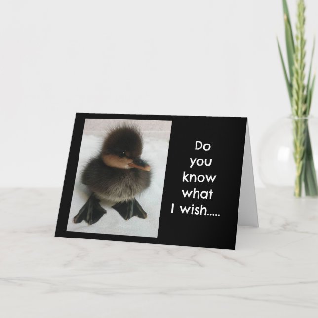CARTE *ADORABLE DUCKLING* DIT "JOLI ANNIVERSAIRE" (Devant)