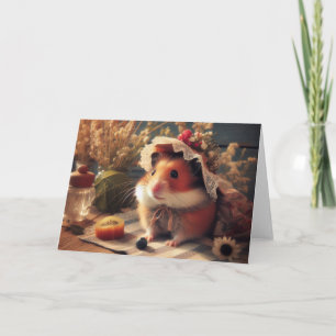 Carte Adorable Hamster du milieu de l'été