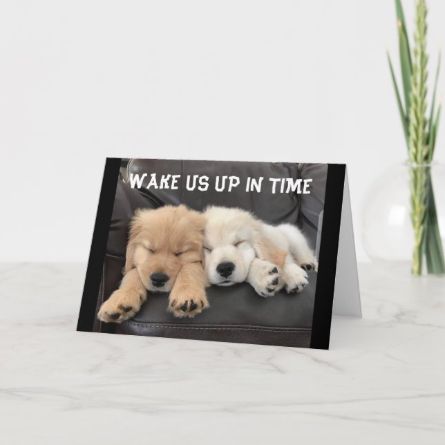 CARTE ADORABLE NAPPES PUPS SOUHAITE "VOUS HEUREUX ANNIVE (Devant)