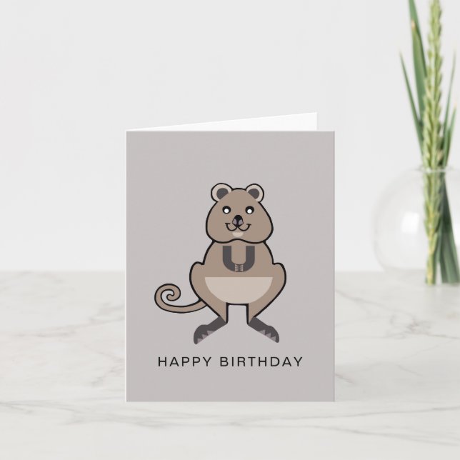 Carte  Adorable QUOKKA- faune australien - (Devant)