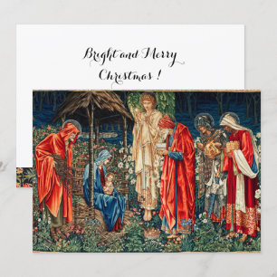 Carte ADORATION DE MAGI Morris, Noël de Burne-Jones