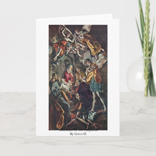 Carte Adoration des bergers par EL de Greco (Devant)