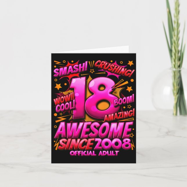Carte Adult 18 Year Old For Boys 18th Birthday Boy  (Devant)