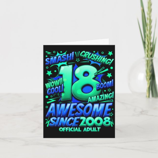 Carte Adulte 18 ans pour garçons 18e anniversaire garçon (Devant)