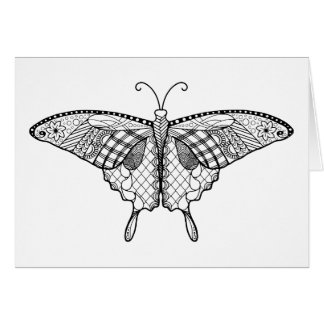 Carte adulte de papillon de coloration