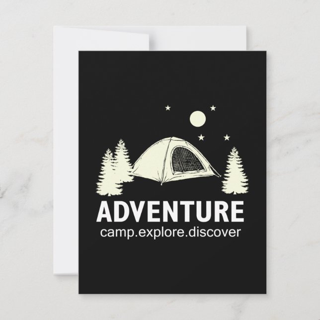 Carte Adventure Camp Explore and Discover (Devant)