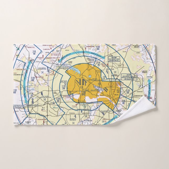 Carte aérienne (Serviette à main)