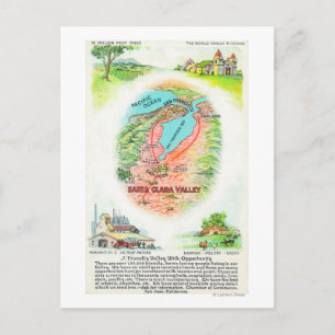 Carte aérienne du comté de Père Noël Clara avec si