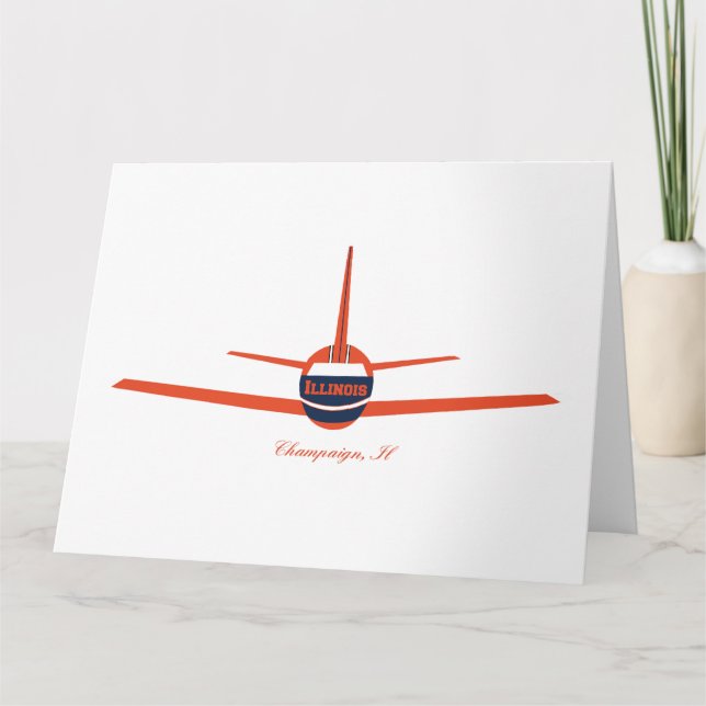 Carte Aéroport de destination Champaig Illinois IL (Devant)