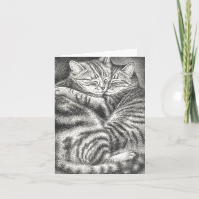 CARTE AFFECTION DE CAT TIGRÉ (Devant)