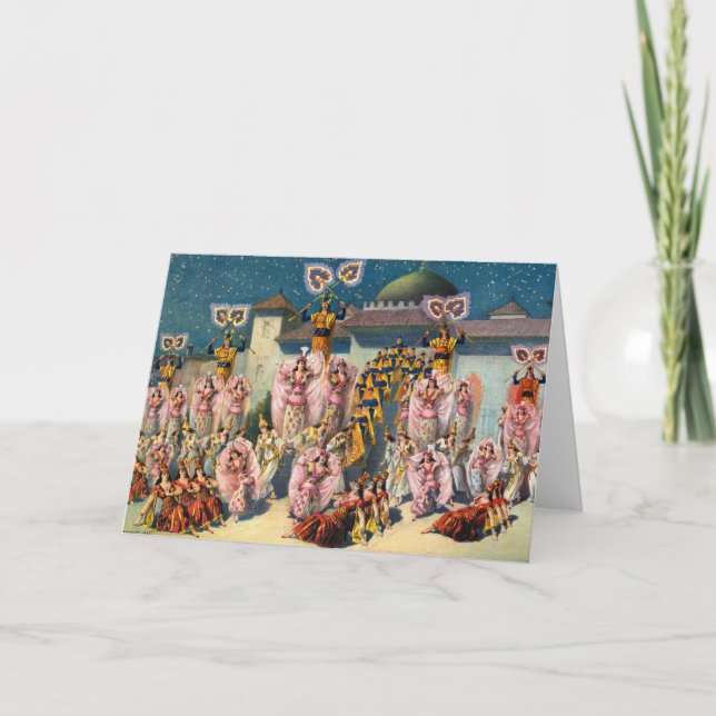 Carte Affiche De Cirque Des Danseurs Avant Le Roi Maure (Devant)