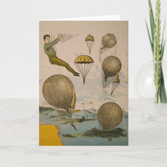 Carte Affiche De Cirque D'Un Ballon Aérien (Devant)