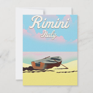 Carte Affiche de plage de Rimini Italie