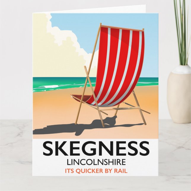 Carte Affiche de plage Skegness Lincolnshire (Devant)