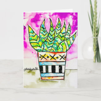 Carte Affiche de plante en pot