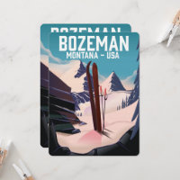 Affiche de ski Bozeman Montana