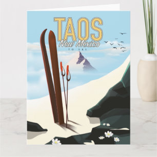 Carte Affiche de ski Taos Nouveau-Mexique