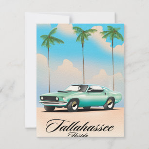 Carte Affiche de Tallahassee Florida Travel.